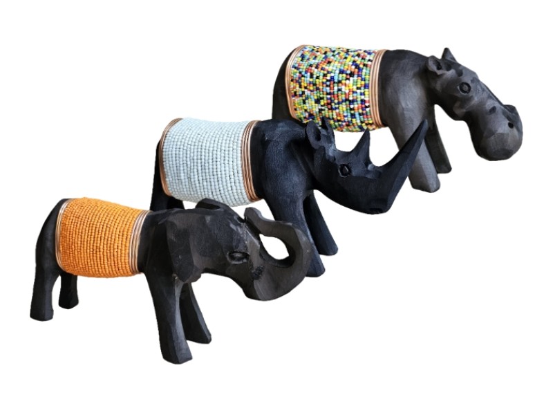 Small Handcrafted African Beaded Animals